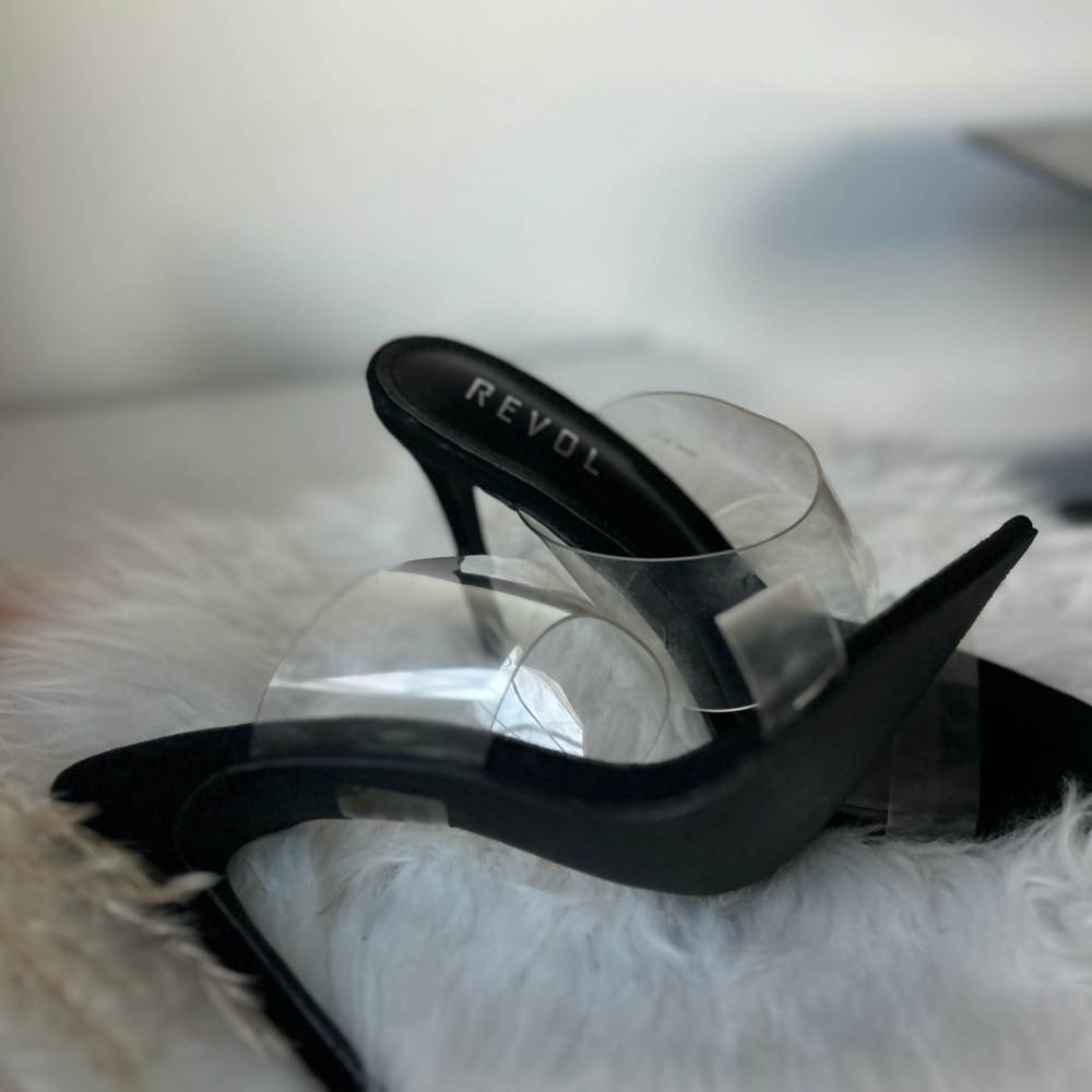 Revo Black Women's Heels Revo Black and Clear Women's Heels 8.5 - Picture 12 of 13
